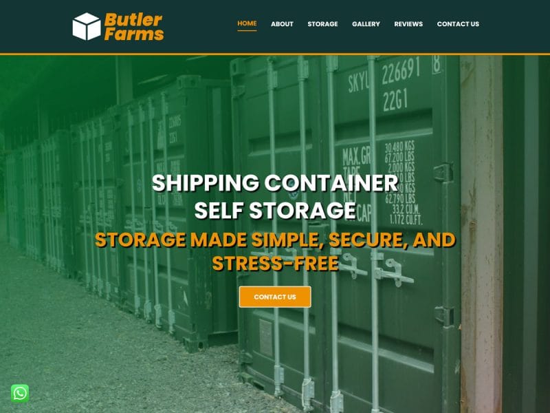 Butlers Farms. Web design by evince.