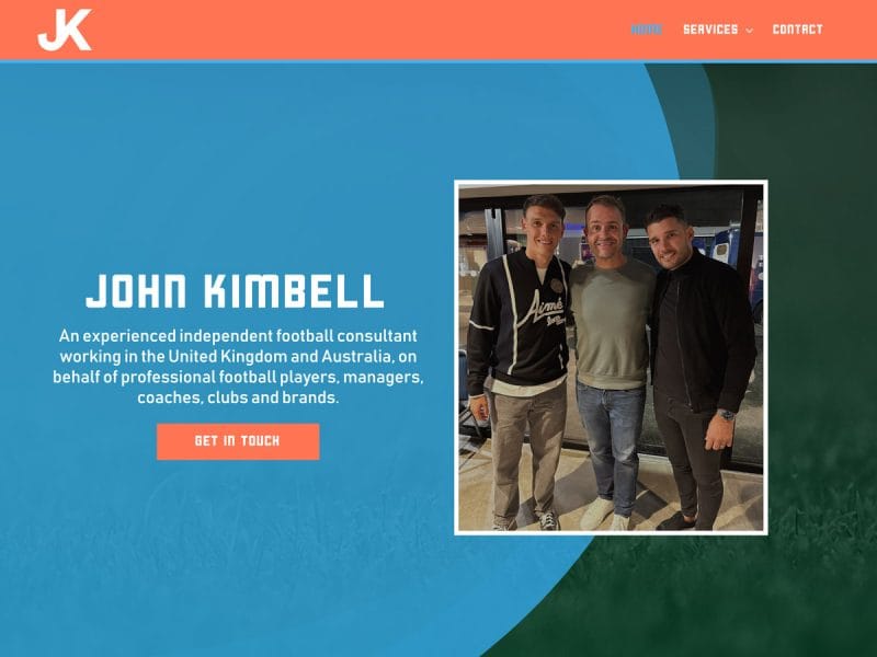 John Kimbell Website Design by evince