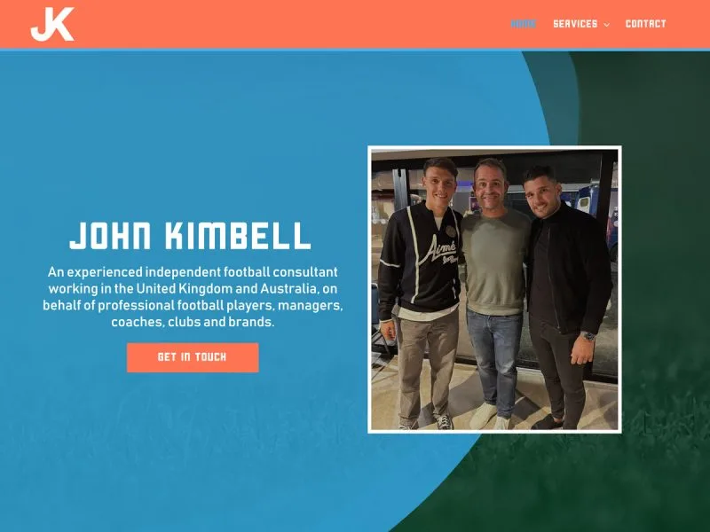 John Kimbell Website Design by evince