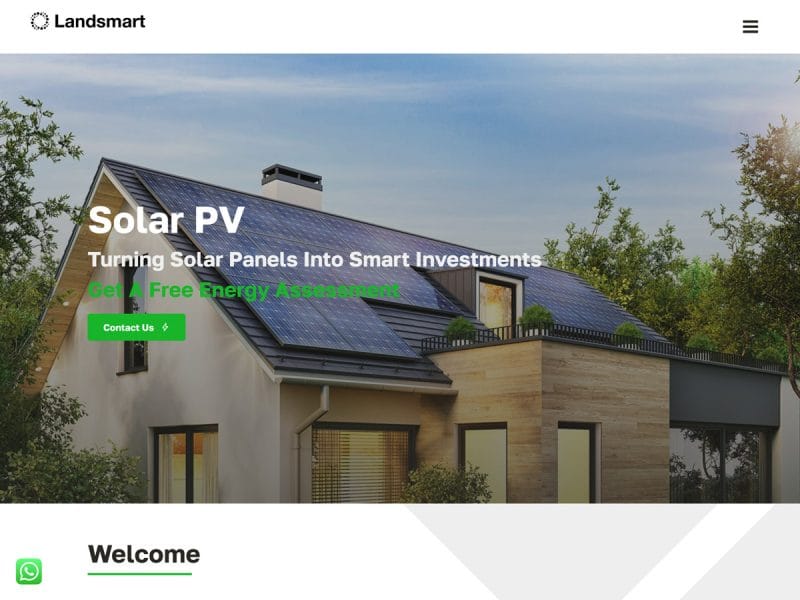 Landsmart.eco. Web design by evince