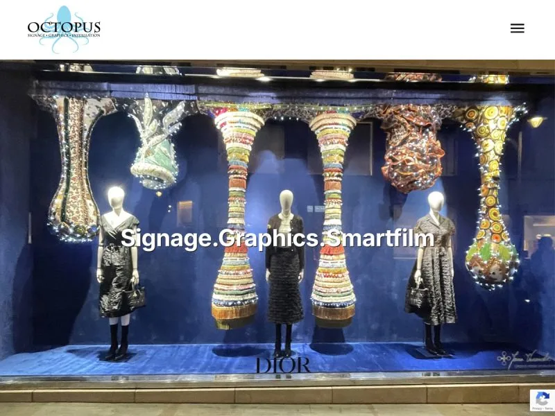 Octopus Graphics Website. Web design by evince