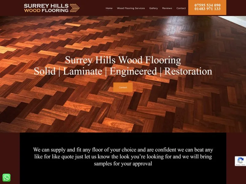 Surrey Hills Wood Flooring Website. Web design by evince