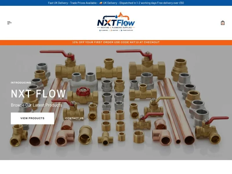 NXT Flow Supplies Website. Web design by evince