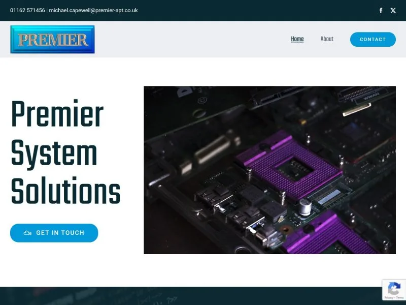 Premier System Solutions Website. Web design by evince