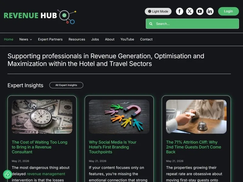 Revenue Hub Website. Web design by evince